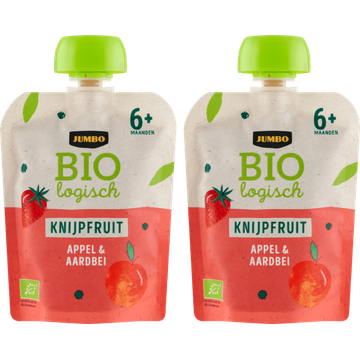 Jumbo umbo Biologisch Knijpfruit Appel & Aardbei 6+ Maanden 2 x 90g