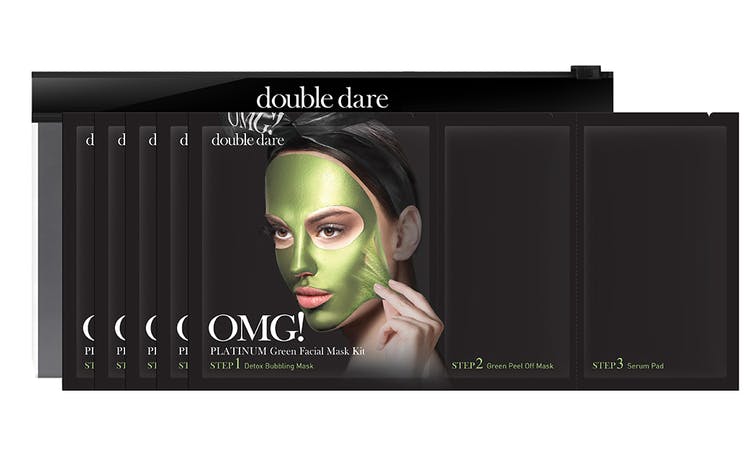 OMG! Double Dare Platinum Green Facial Mask Kit 5 st