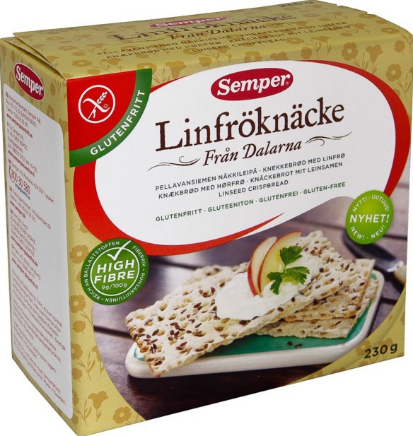 Semper Soft Glutenvrije knackebrod lijnzaad 230gr