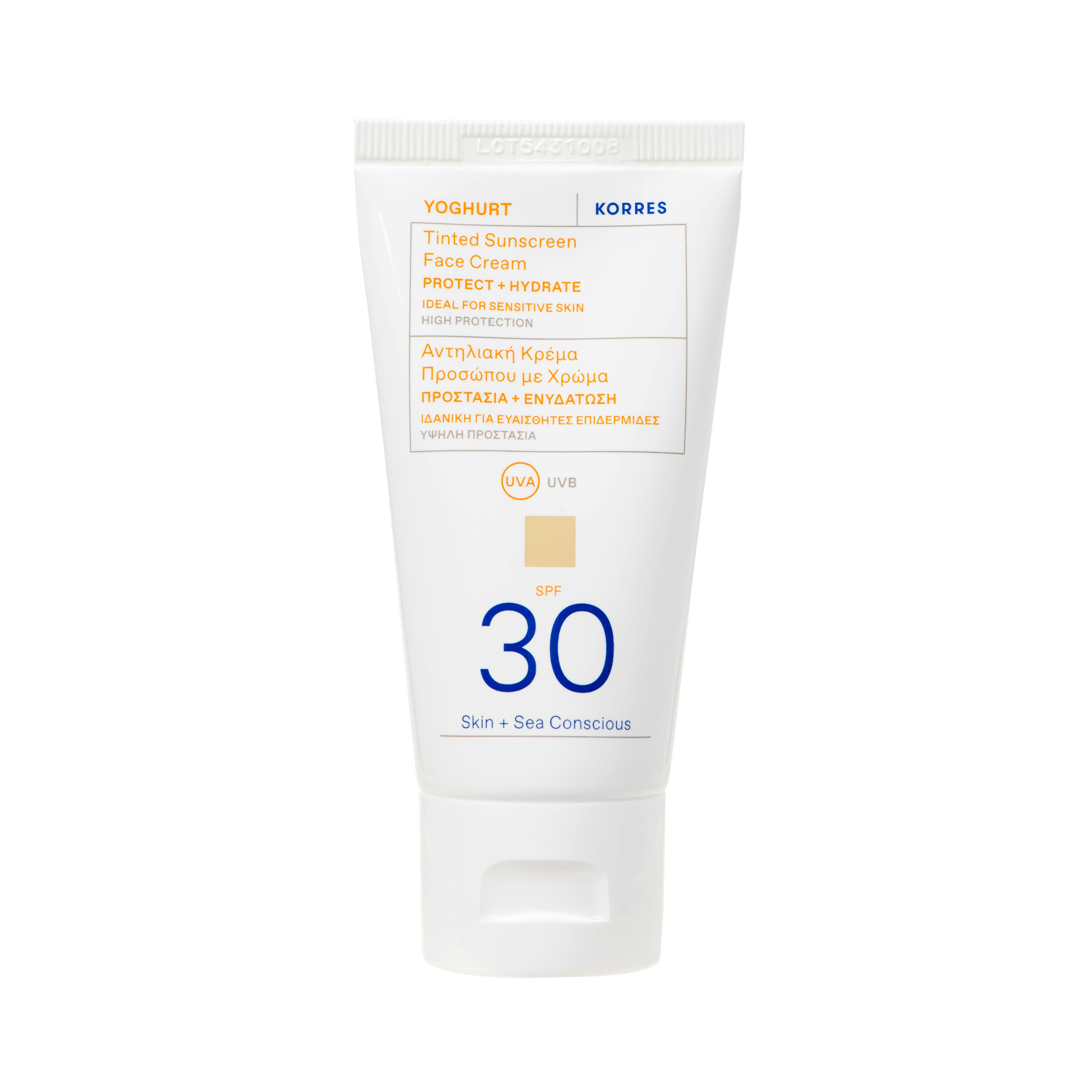 Korres Yoghurt Tinted Sunscreen Face Cream SPF30 50 ml