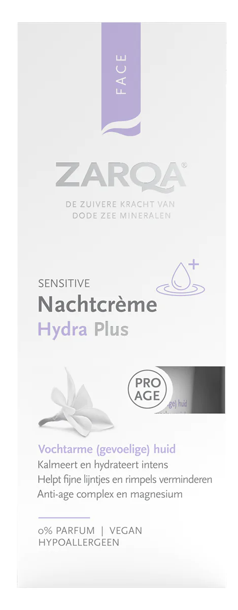 Zarqa Sensitive Nachtcrème Hydra Plus 0% Parfum