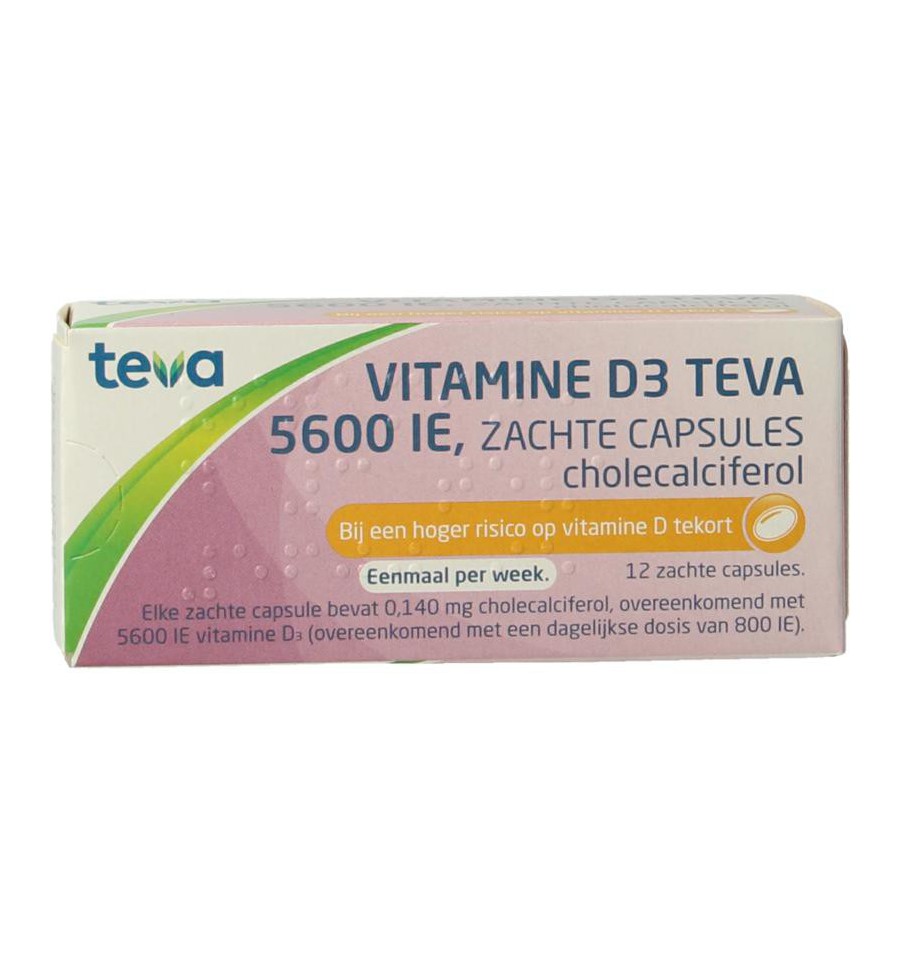 Teva Vitamine D3 5600IE zachte capsules