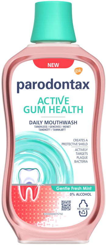 Parodontax Active gum health mondwater gentle fresh mint voor gezond tandvlees 500 ML