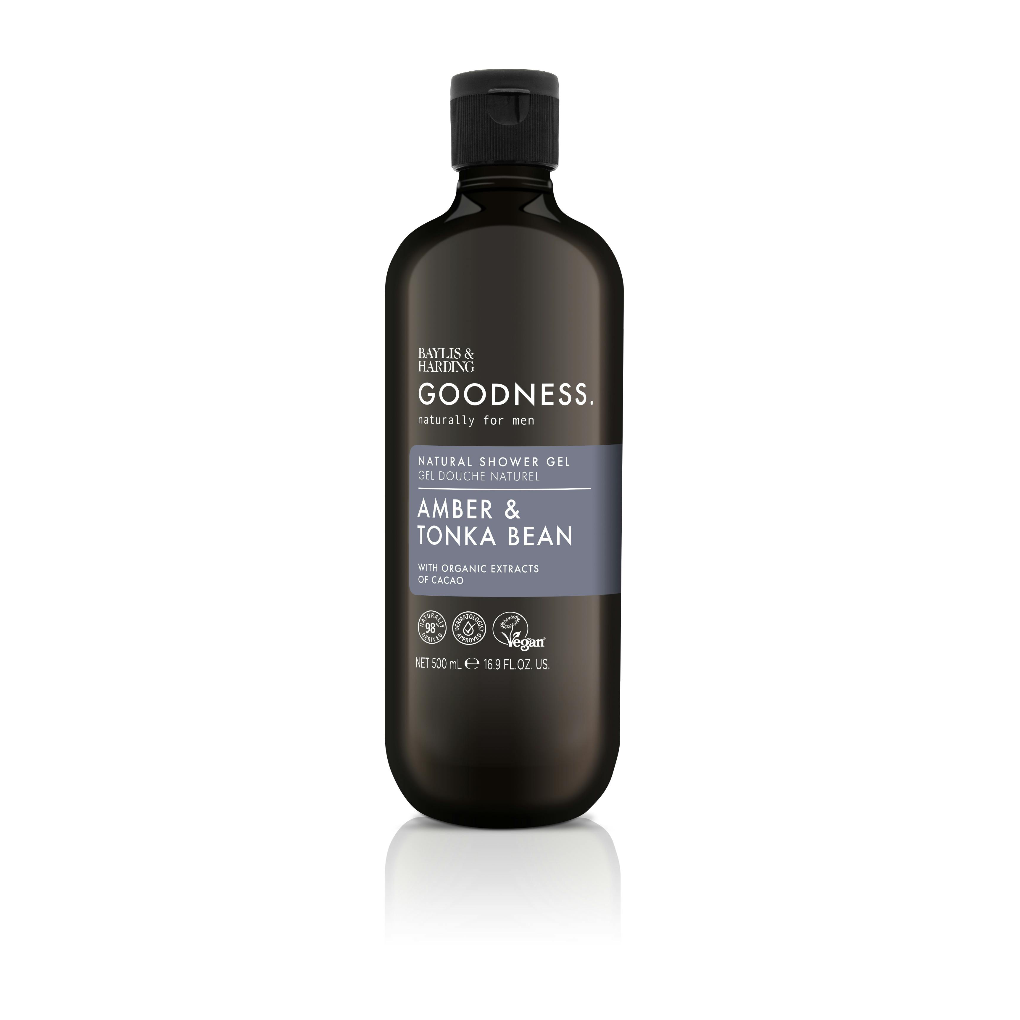 Baylis & Harding Baylis & Harding Goodness Men Amber and Tonka Bean Shower Gel 500 ml