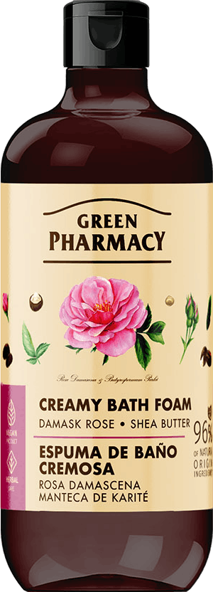 Green Pharmacy Creamy Bath Foam Damask Rose and Shea Butter 500 ml