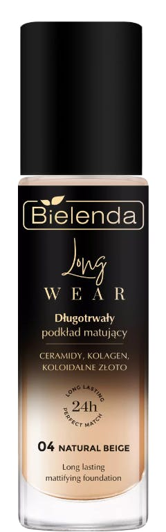 Bielenda Long Wear Long-Lasting Mattifying Foundation 04 Natural Beige 30 ml