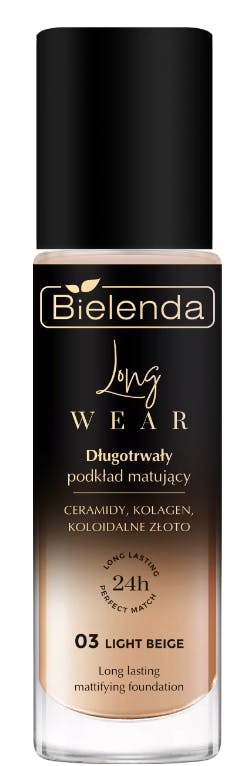 Bielenda Long Wear Long-Lasting Mattifying Foundation 03 Light Beige 30 ml