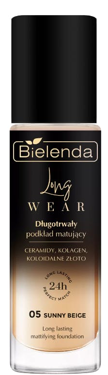 Bielenda Long Wear Long-Lasting Mattifying Foundation 05 Sunny Beige 30 ml