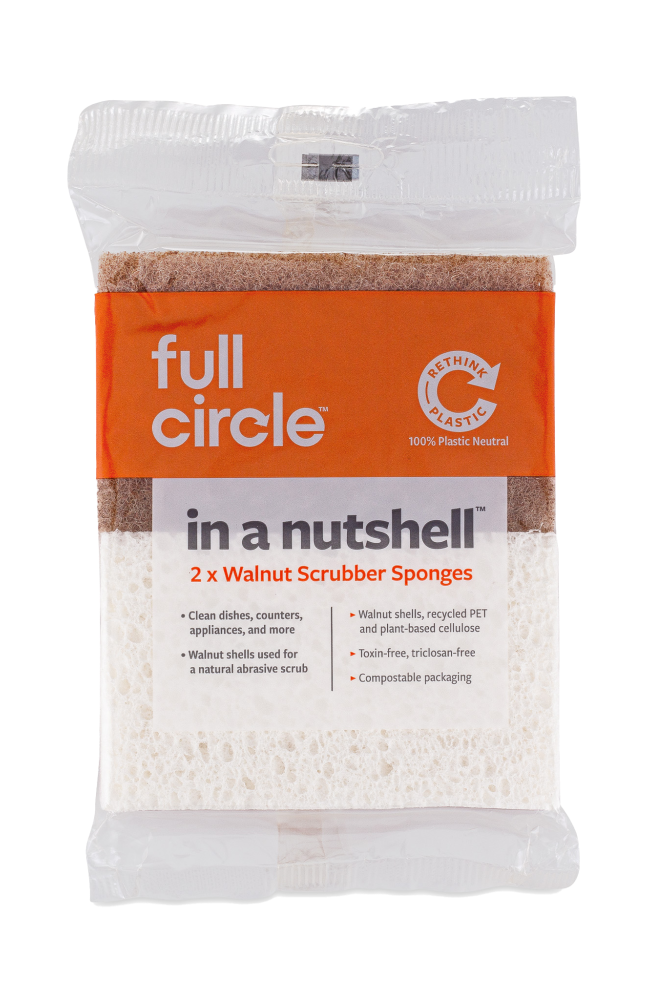 Full Circle Scrubber Sponges Walnut In A Nutshell