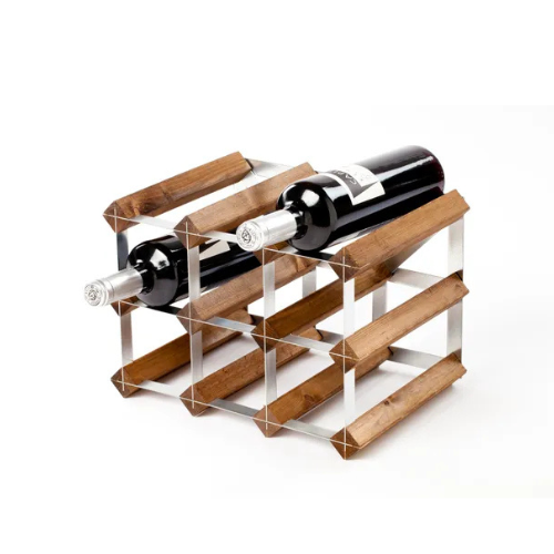 Traditional Wine Rack Co. wijnrek 9 flessen donker eiken