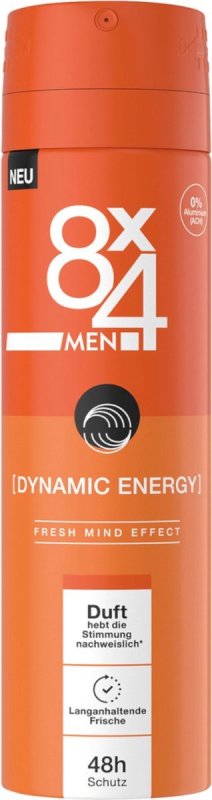 8X4 Deospray men - no.20 dynamic energie 150ML