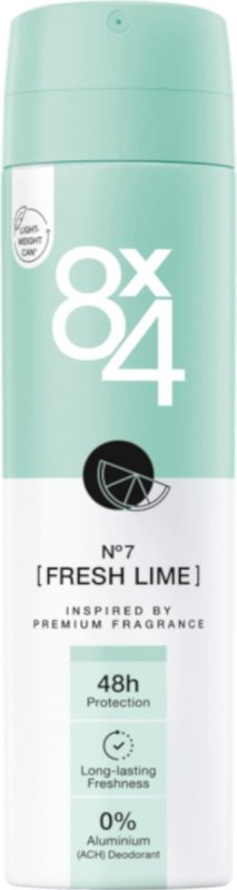 8X4 Deospray - no.7 fresh lime 150ML