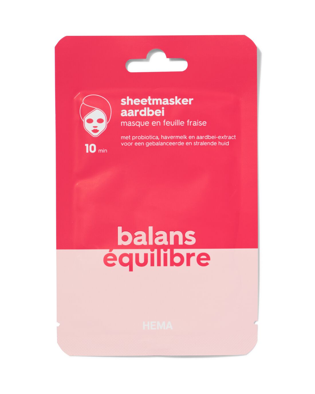 HEMA Sheetmasker Balans Aardbei