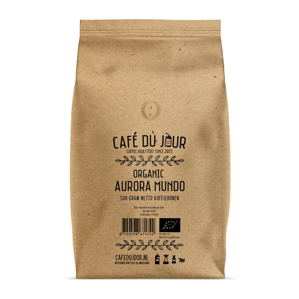 Café du Jour Organic Aurora Mundo - koffiebonen - 500 gram