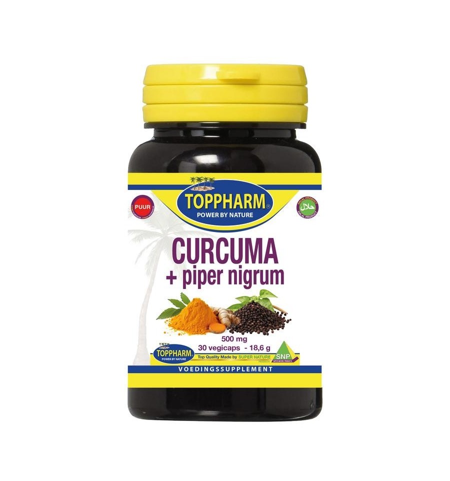 Toppharm Curcuma piper nigrum puur 500mg