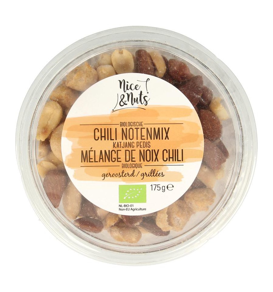 Nice & Nuts Chili notenmix met katjang pedis geroosterd bio