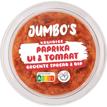 JUMBO umbo's Kruidige Paprika Ui & Tomaat Groente Spread & Dip 150g