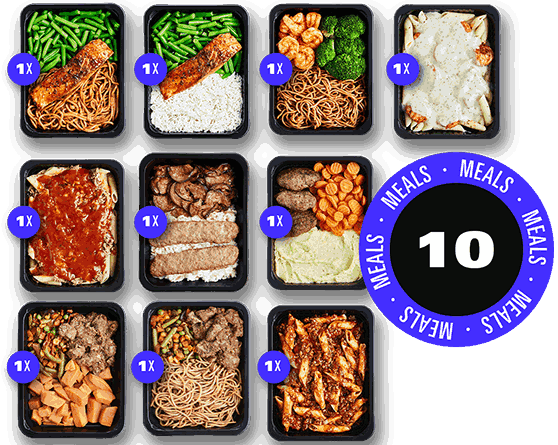 Prep The Food Prep Meals | 10 maaltijden pakket vis en beef diepvries