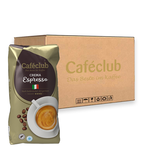 Caféclub  Crema Espresso Bonen - 8x 1kg