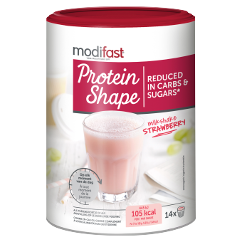 Modifast Protein shape milkshake aardbei 420gr