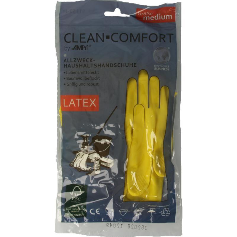 Clean-comfort Huishoudhandschoen geel maat m 1paar