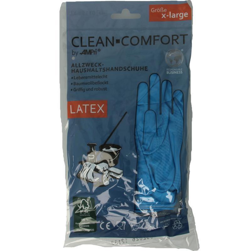 Clean-comfort Huishoudhandschoen blauw maat xl 1 Paar