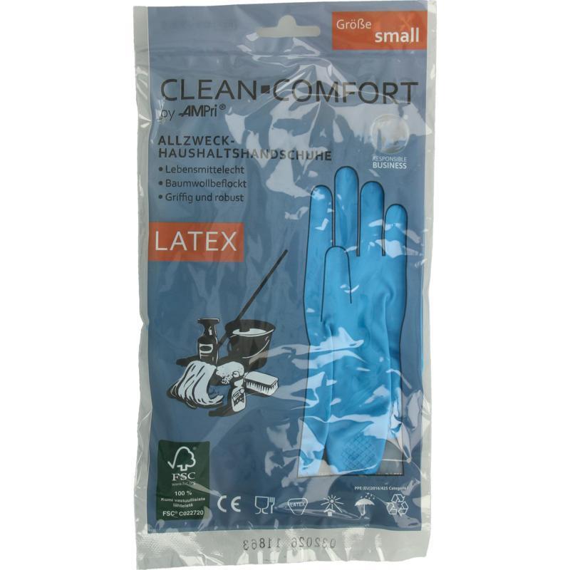 Clean-comfort Huishoudhandschoen blauw maat s 1 Paar