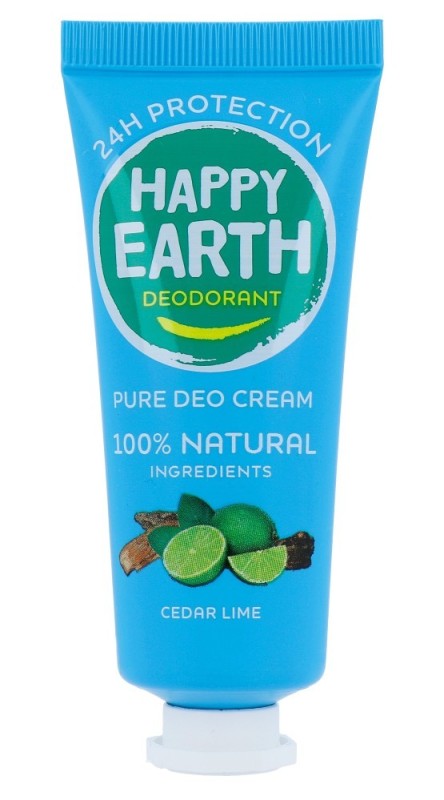 Happy Earth Pure deo cream cedar lime 40 ML