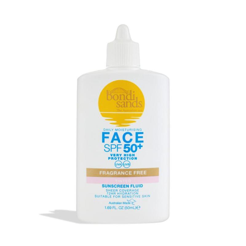 Bondi Sands Spf 50+ fragrance free tinted face fluid 50ml