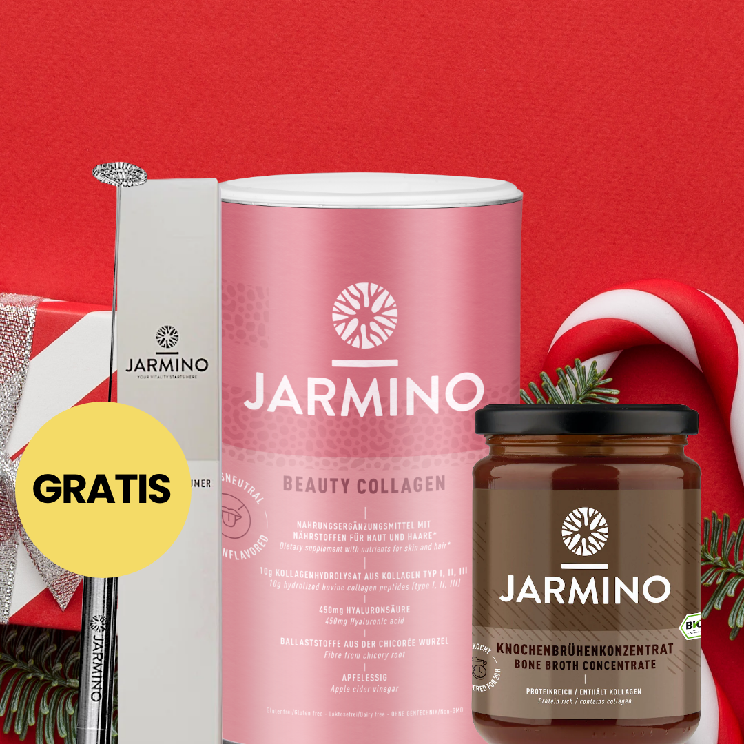 JARMINO NL X-MAS Box - Bottenbouillonconcentraat + Beauty Collageen + GRATIS Blender