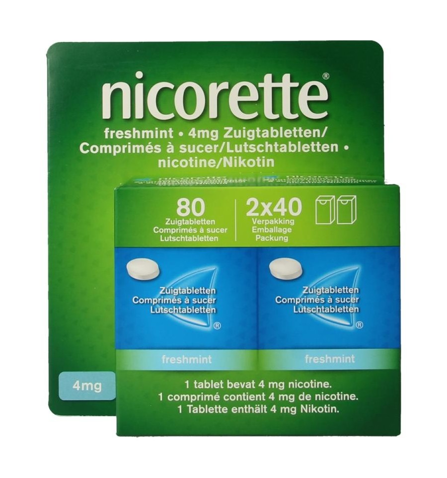 Nicorette Zuigtablet 4mg fresh mint