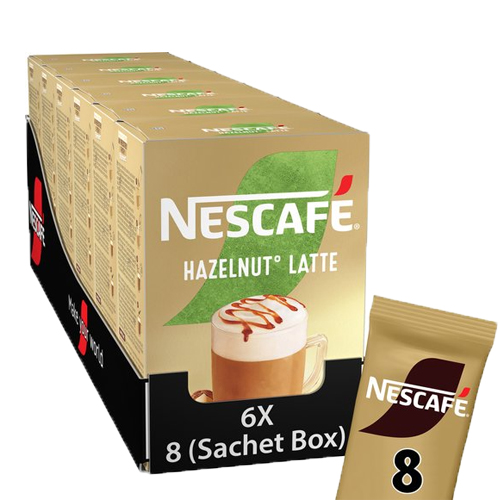 Nescafé  Gold Hazelnut Latte - 6x 8 zakjes