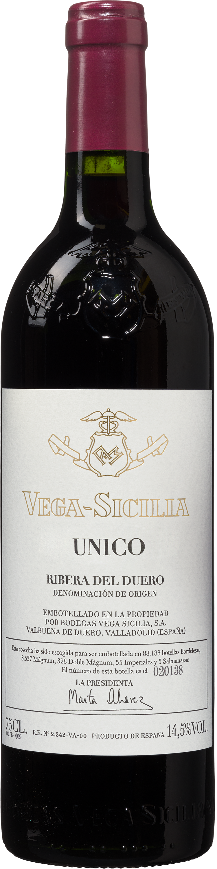 Colaris Vega SiciliaÚnico 2012 Ribera del Duero