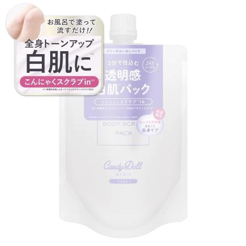 CandyDoll Produced by Tsubasa Masuwaka  Tone Up Scrub Pack (300g) Skin Care Vitamin C Tone Up Made in Japan Scrub Exfoliation Care Body Care Transparen