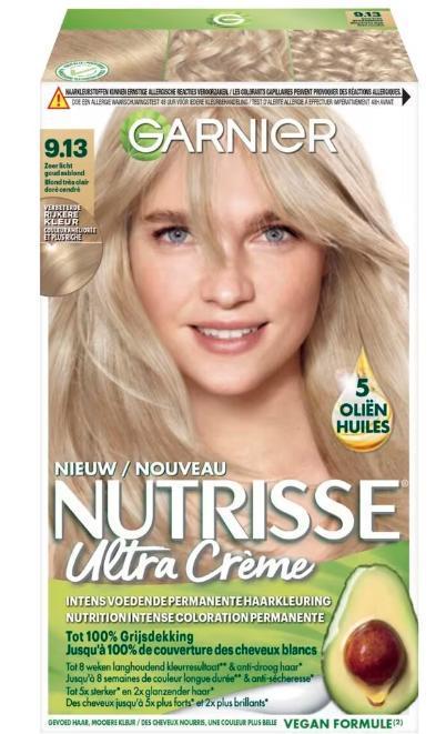 Garnier Ultra crème 9.13 zeer licht goud asblond 1 Stuk