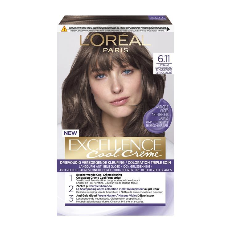 L'Oréal Paris Excellence Cool crème 6.11 ultra as donkerblond 1 Stuk