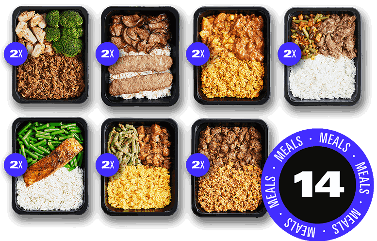 Prep The Food Prep Meals | Rijst only variatiepakket 2 weken diepvries