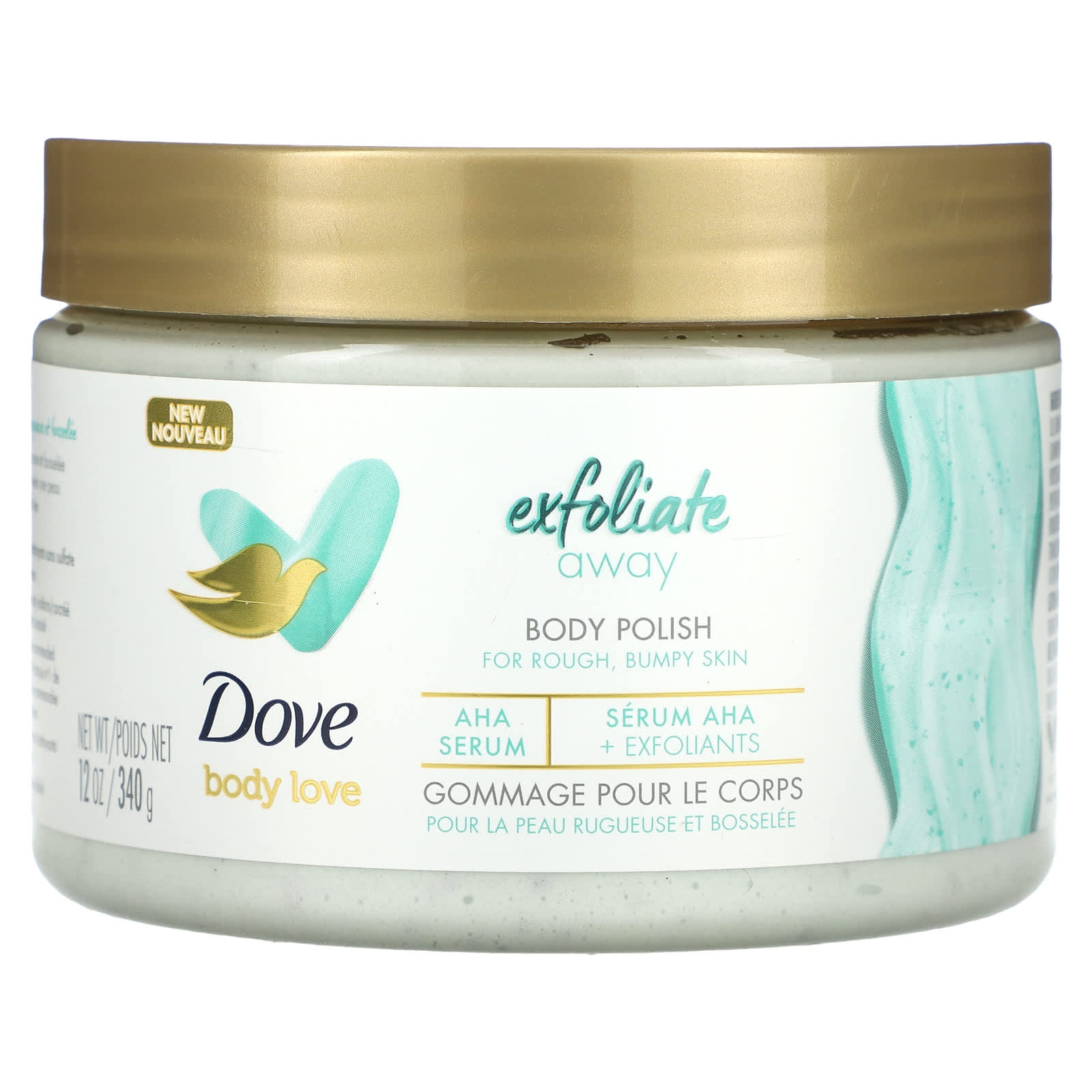 DOVE , Body Love, Exfoliating Body Polish, 12 oz (340 g)