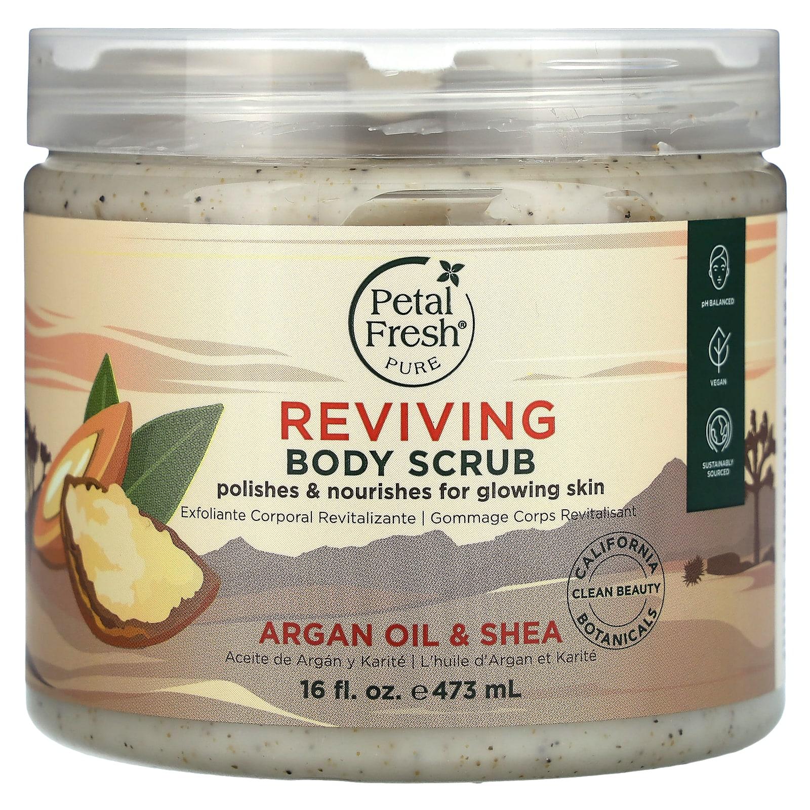 Petal Fresh , Pure, Reviving Body Scrub, Argan Oil and Shea, 16 fl oz (473 ml)