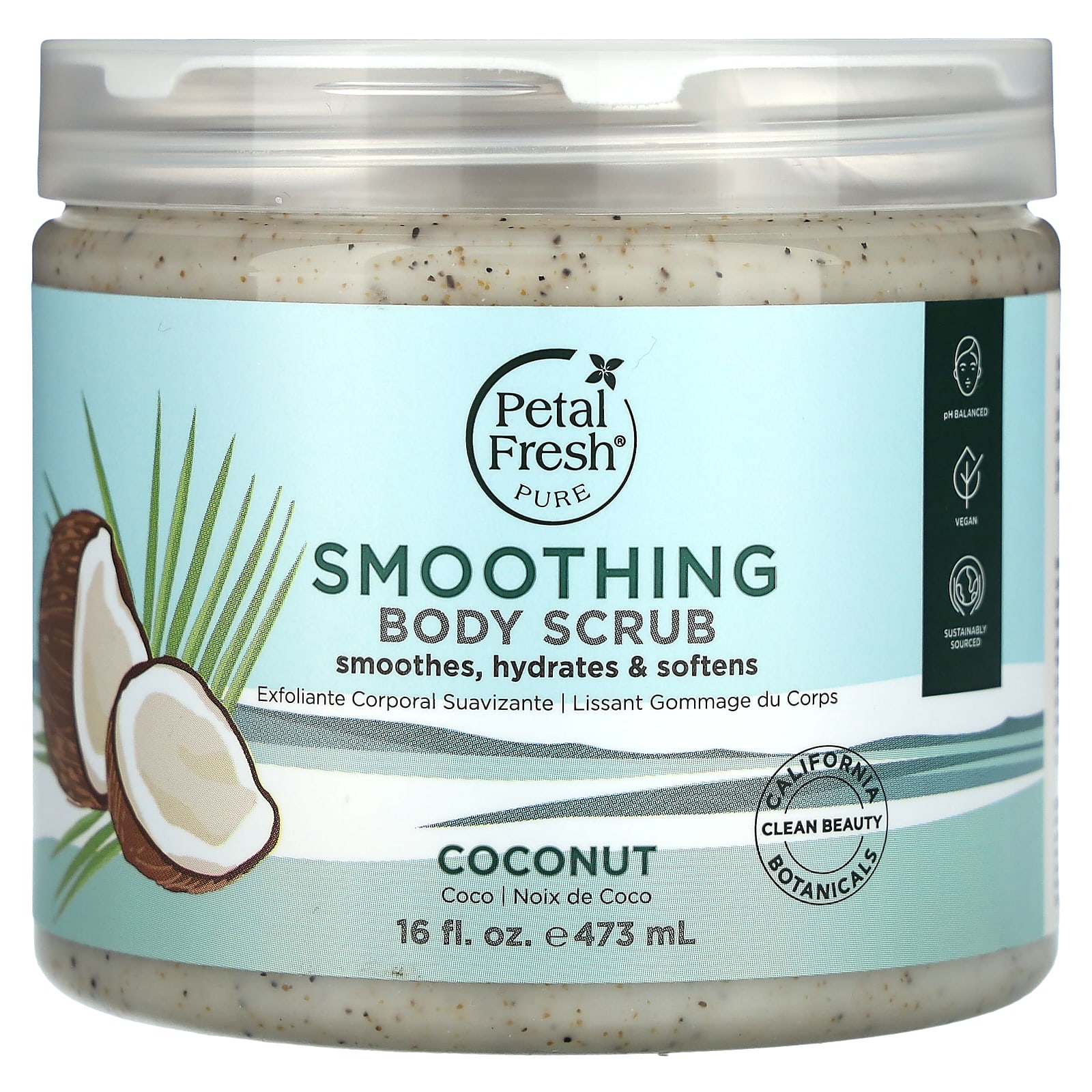 Petal Fresh , Smoothing Body Scrub, Coconut, 16 oz (473 ml)