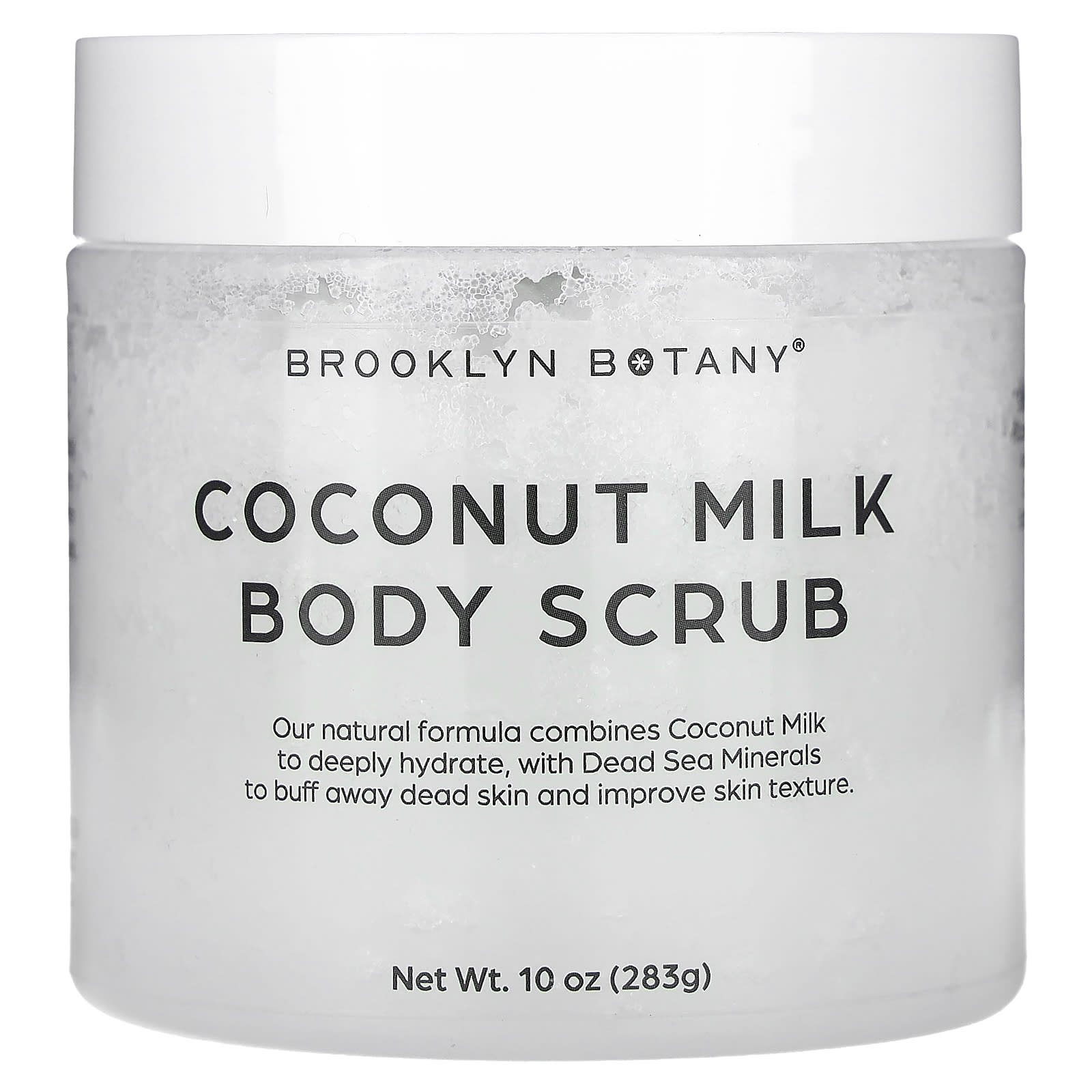 BeautyGlam Brooklyn Botany, Coconut Milk Body Scrub, All Skin Types, 10 oz (283 g)