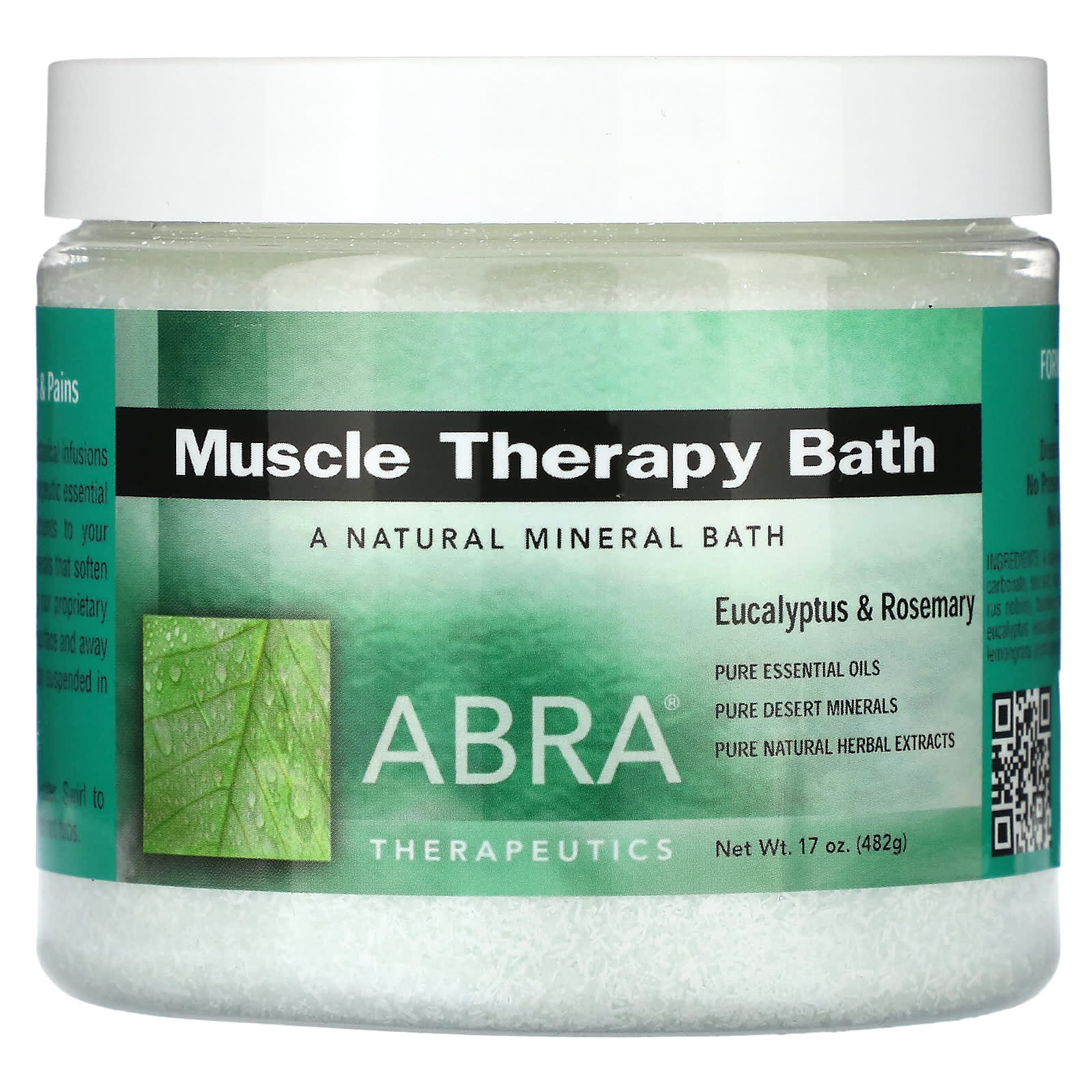 BeautyGlam Abra Therapeutics, Muscle Therapy Bath, Eucalyptus & Rosemary, 17 oz (482 g)