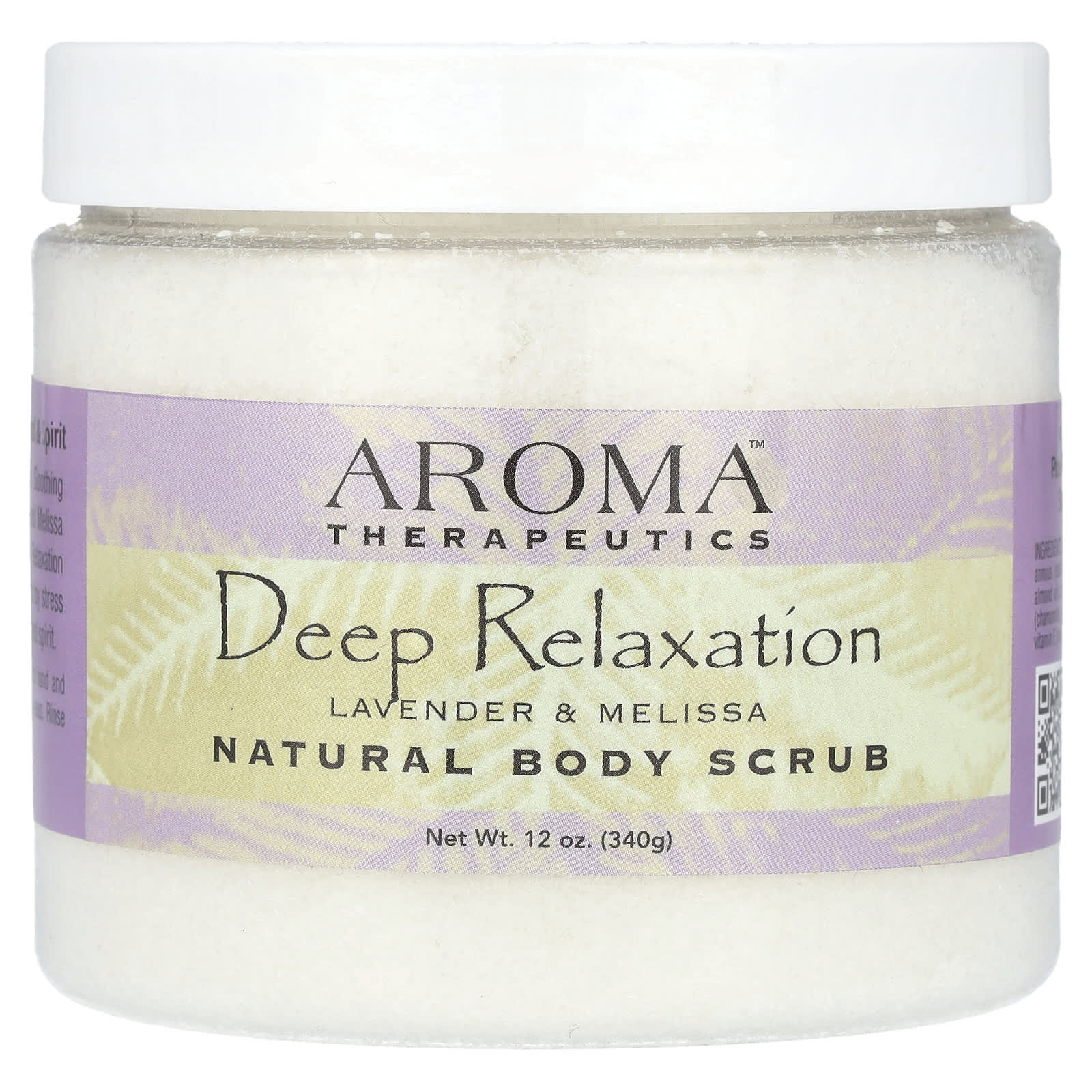 BeautyGlam Abra Therapeutics, Natural Body Scrub, Deep Relaxation, Lavender and Lemon Balm, 12 oz (340 g)