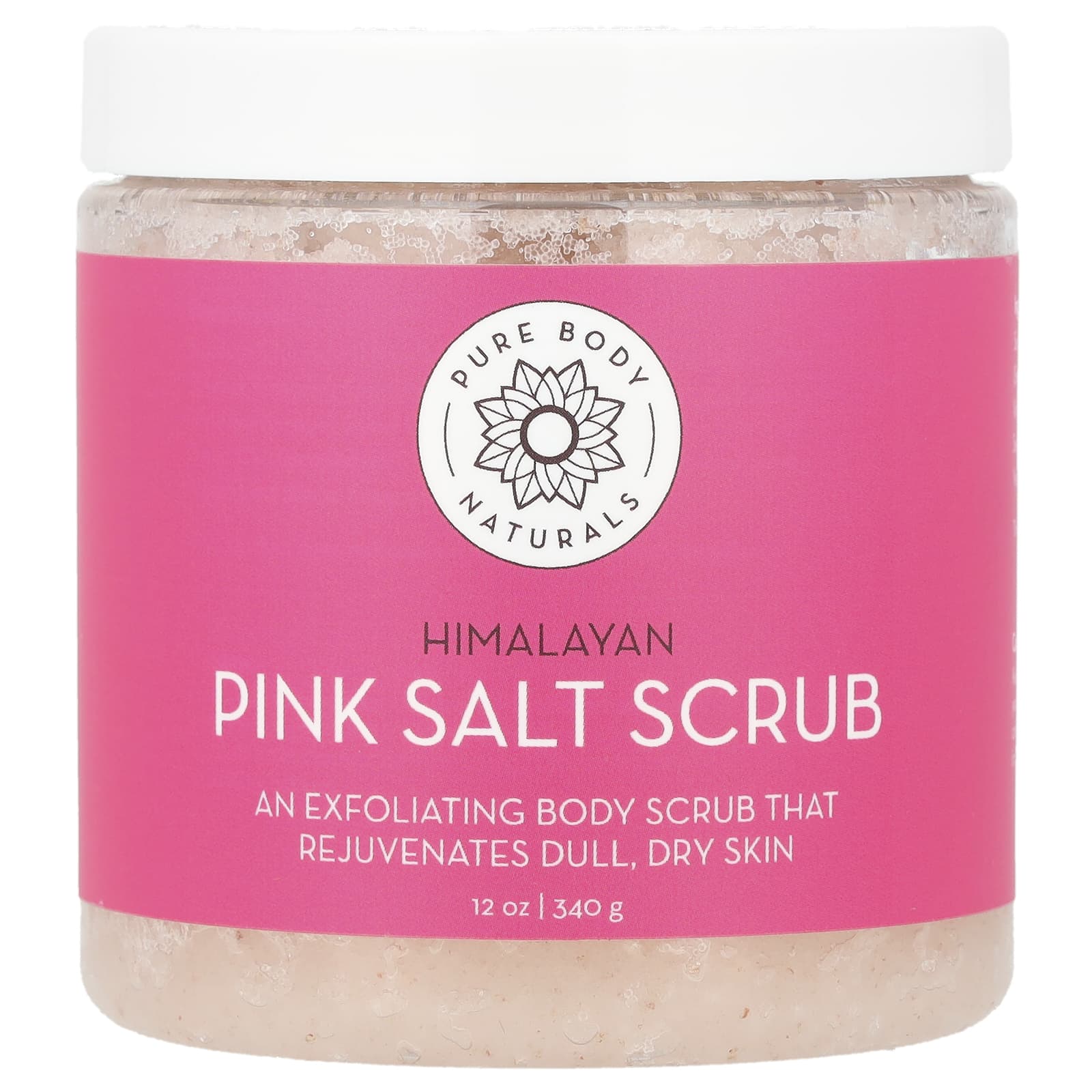 Pure Body Naturals , Himalayan Pink Salt Scrub, 12 oz (340 g)