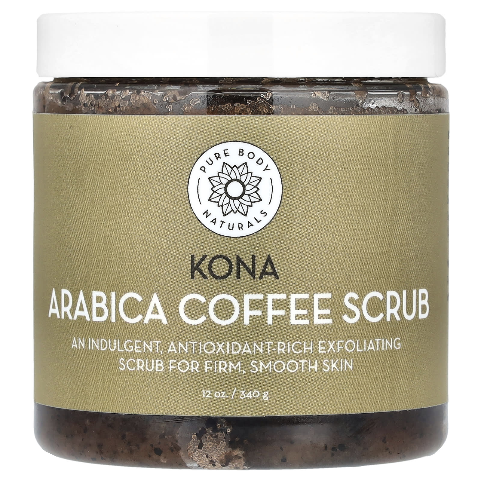 Pure Body Naturals , Kona Arabica Coffee Scrub, 12 oz (340 g)