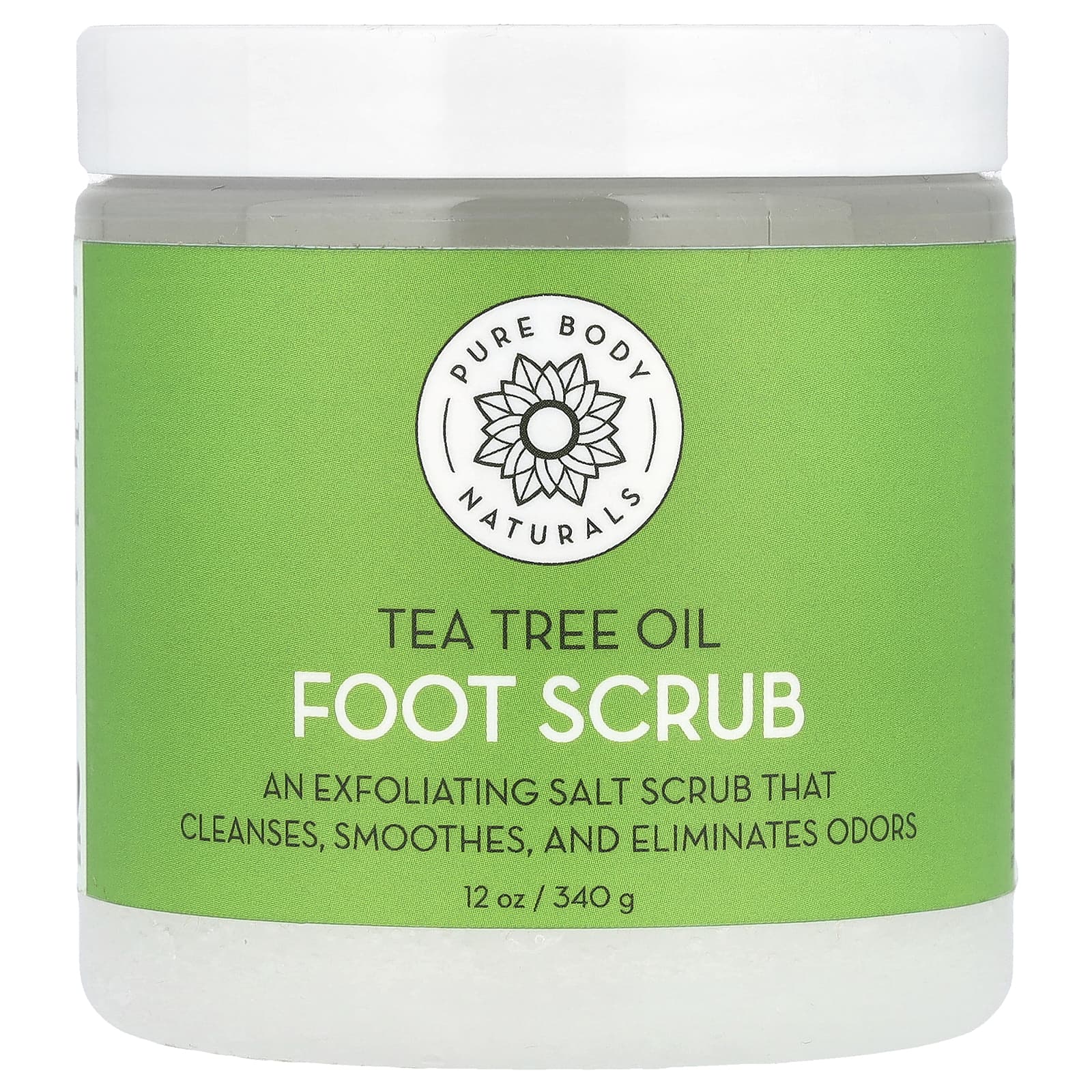Pure Body Naturals , Foot Scrub, Tea Tree Oil, 12 oz (340 g)