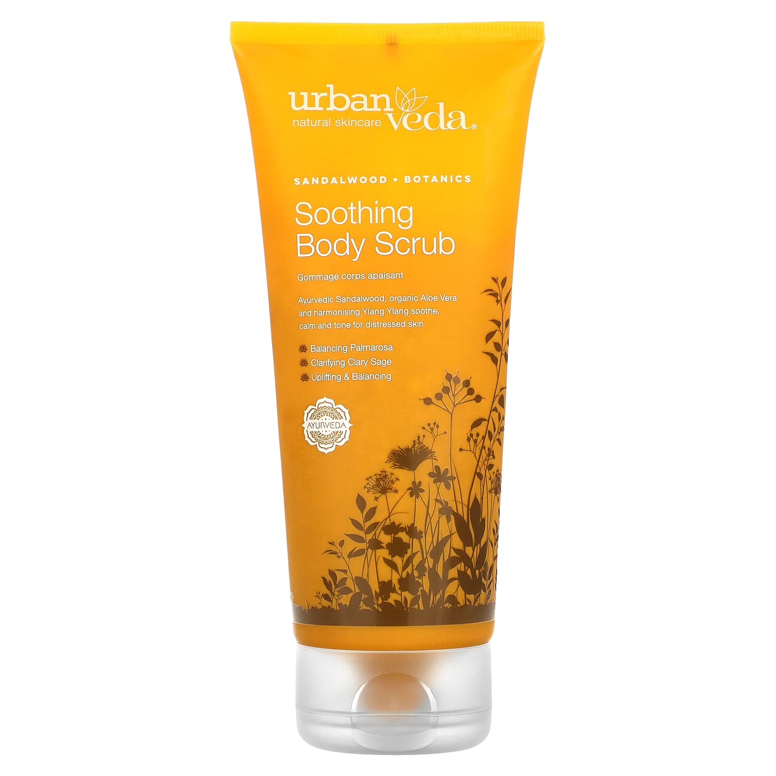 Urban Veda , Soothing Body Scrub, Sandalwood Botanics, 6.8 fl oz (200 ml)