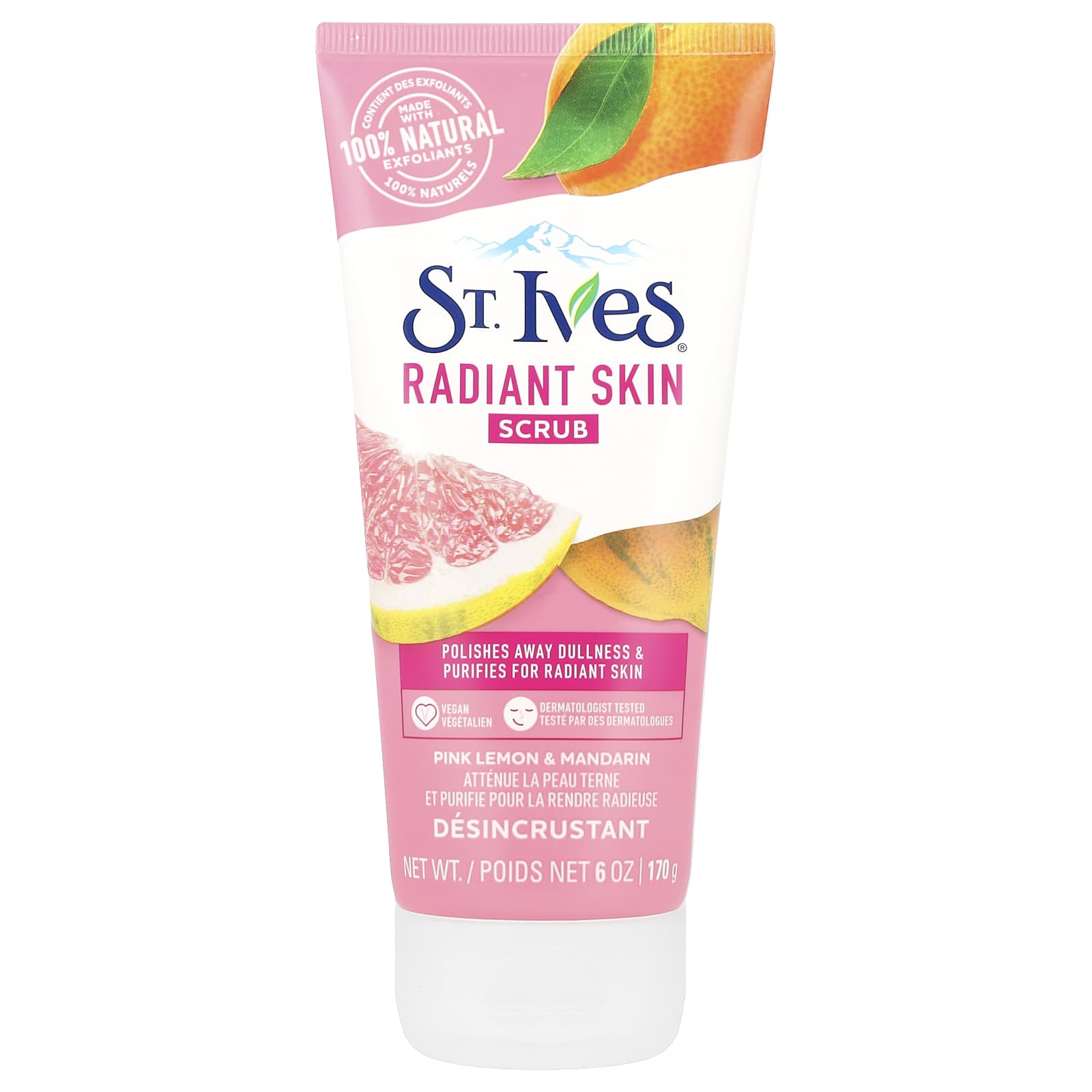 St. Ives , Radiant Skin, Pink Lemon & Mandarin Orange Scrub, 6 oz (170 g)