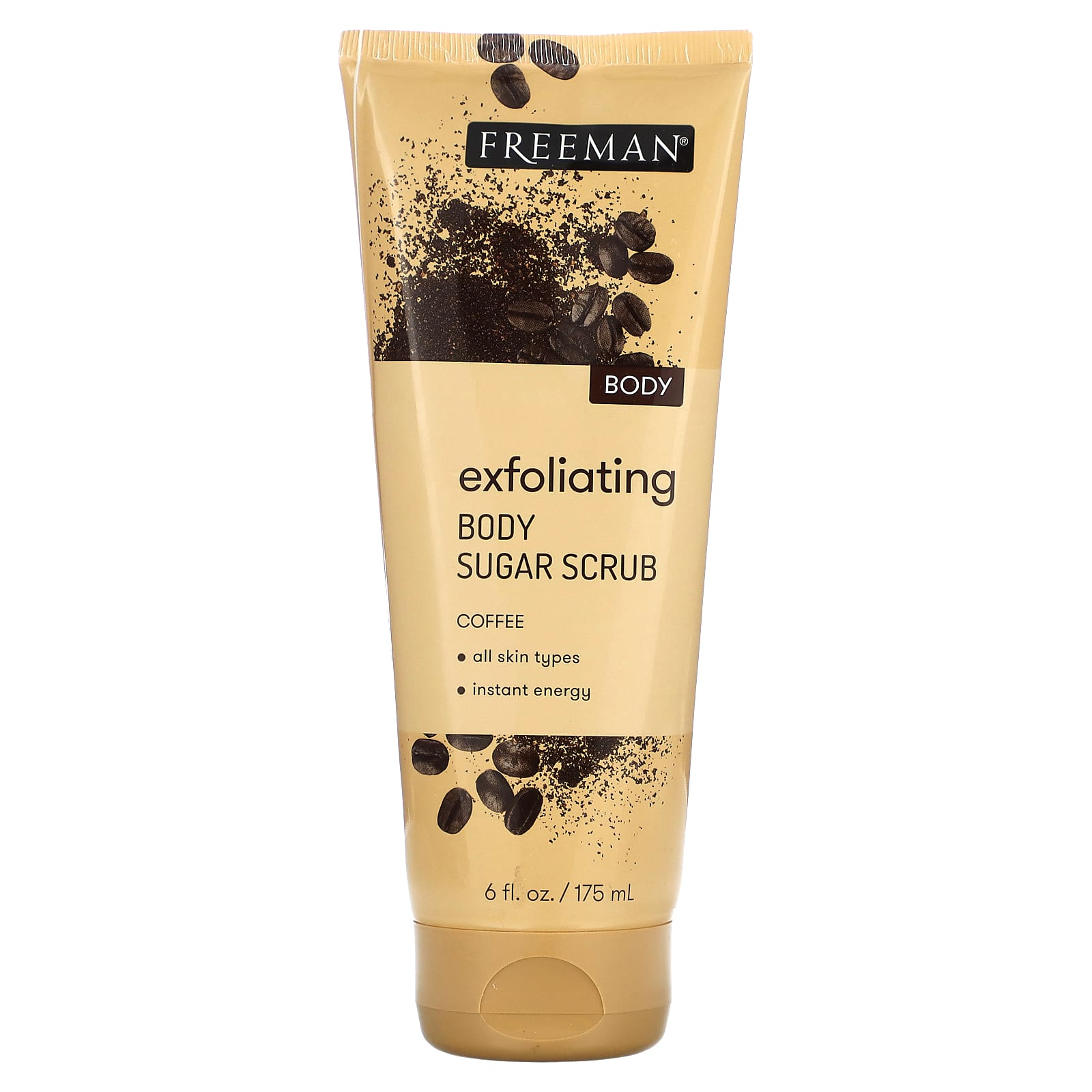 Freeman Beauty , Exfoliating Body Sugar Scrub, Coffee, 6 fl oz (175 ml)