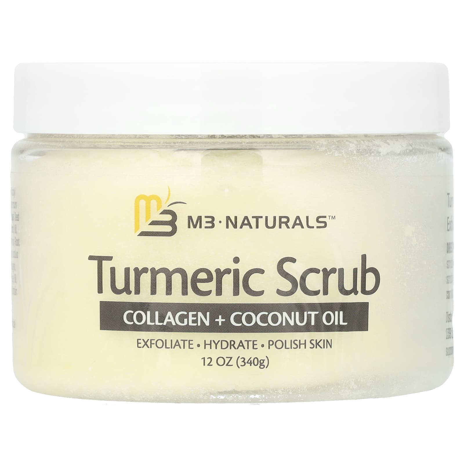 M3 Naturals , Turmeric Scrub, 12 oz (340 g)